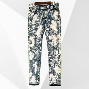 MJB Limited Edition Men's Acid Wash Punk Crixus Jeans Size 34x34